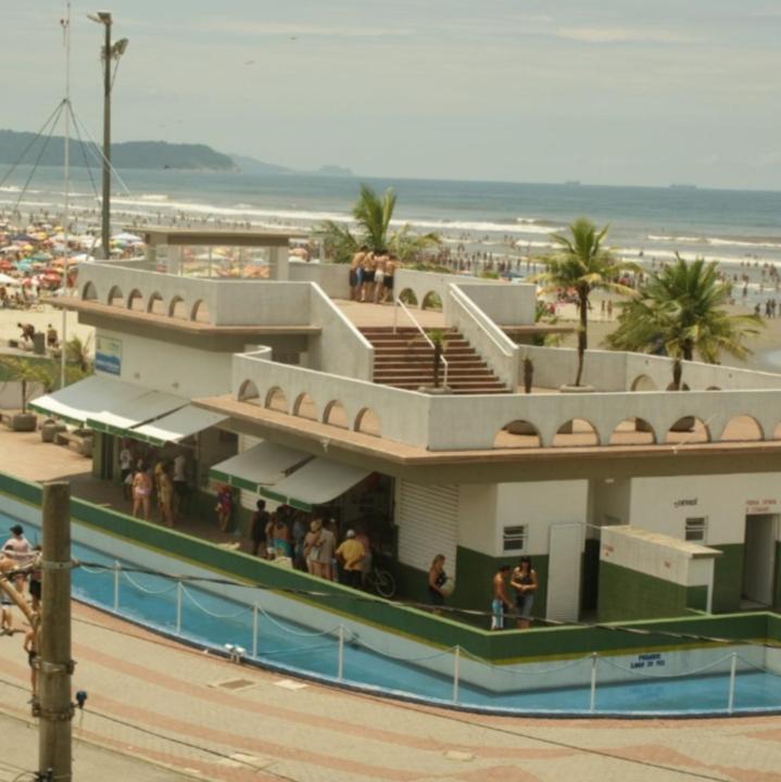 Apto Ocian Centro Praia Grande Bagian luar foto